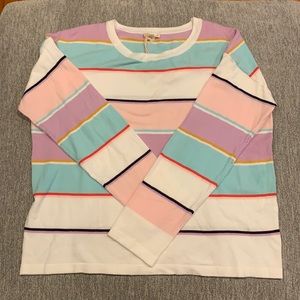 Hem & Thread Multi-Colored Striped Cozy Sweater